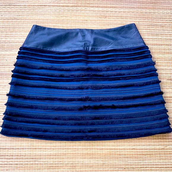 Rag & Bone leather top trim mini skirt - Picture 1 of 4